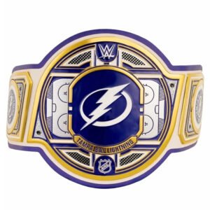 Tampa Bay Lightning NHL 2mm Championship Belt Gold Plated Real Leather