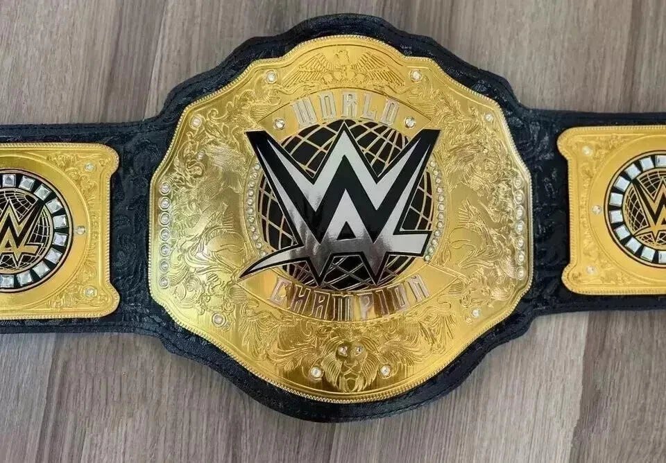s-l1600_6_18bc0ad0-4406-405f-b5c9-490dd3f64087 WWE NEW World Heavy Weight Championship Replica Title Belt Adult Size 2mm Brass - Image 2