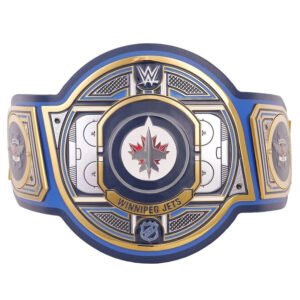 Winnipeg Jets NHL 2mm Championship Belt Gold Plated Real Leather