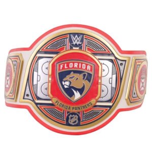 Florida Panthers NHL 2mm Championship Belt Gold Plated Real Leather