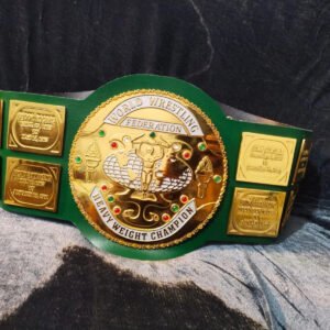 Big Green World Heavyweight Wrestling Championship Replica Belt 4mm Zinc