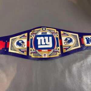 New York Giants Championship Belt 2mm Brass Plates Adult Size NFL Fan Replica