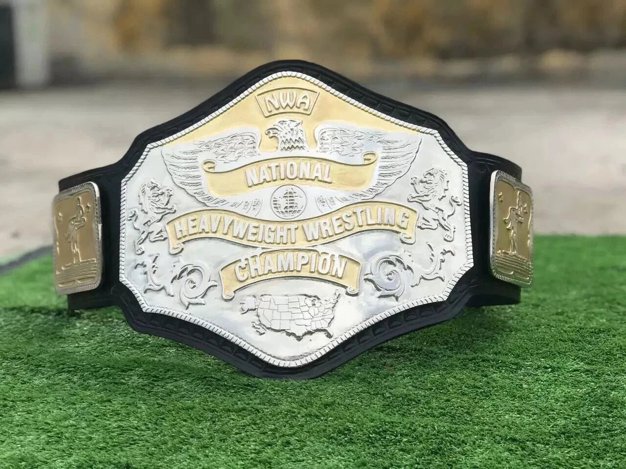 s-l1600_9 NWA National Heavyweight Championship Belt 2mm Brass Plates Adult Size