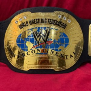 WWE Intercontinental Oval Brass Championship Belt Adult Replica 2mm