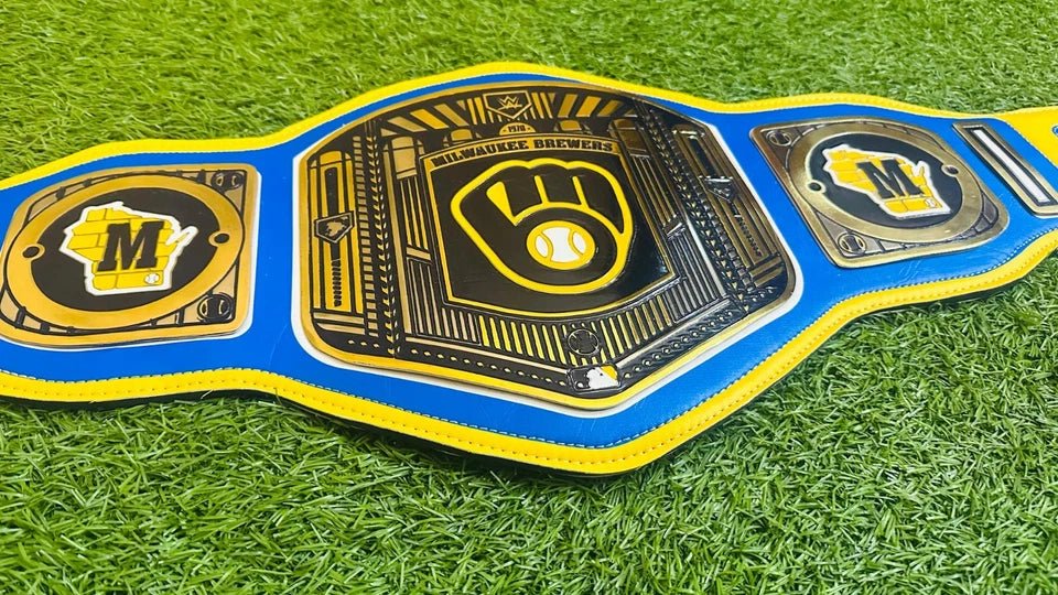 s-l960-2026-05-08T153556.699 Milwaukee Brewers MLB Base ball Championship Belt ADULT SIZE 2MM BRASS - Image 6