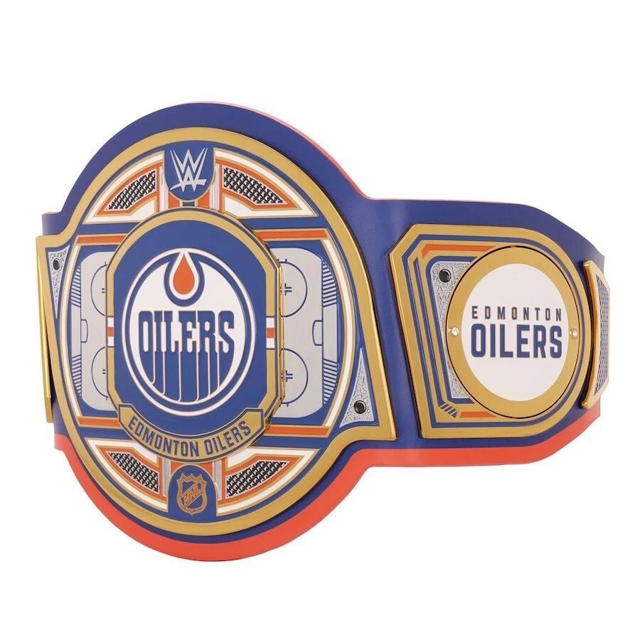 s-l960-2026-05-09T105606.667 Edmonton Oilers NHL 2mm Championship Belt Gold Plated Real Leather - Image 2