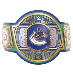 Vancouver Canucks NHL 2mm Championship Belt Gold Plated Real Leather