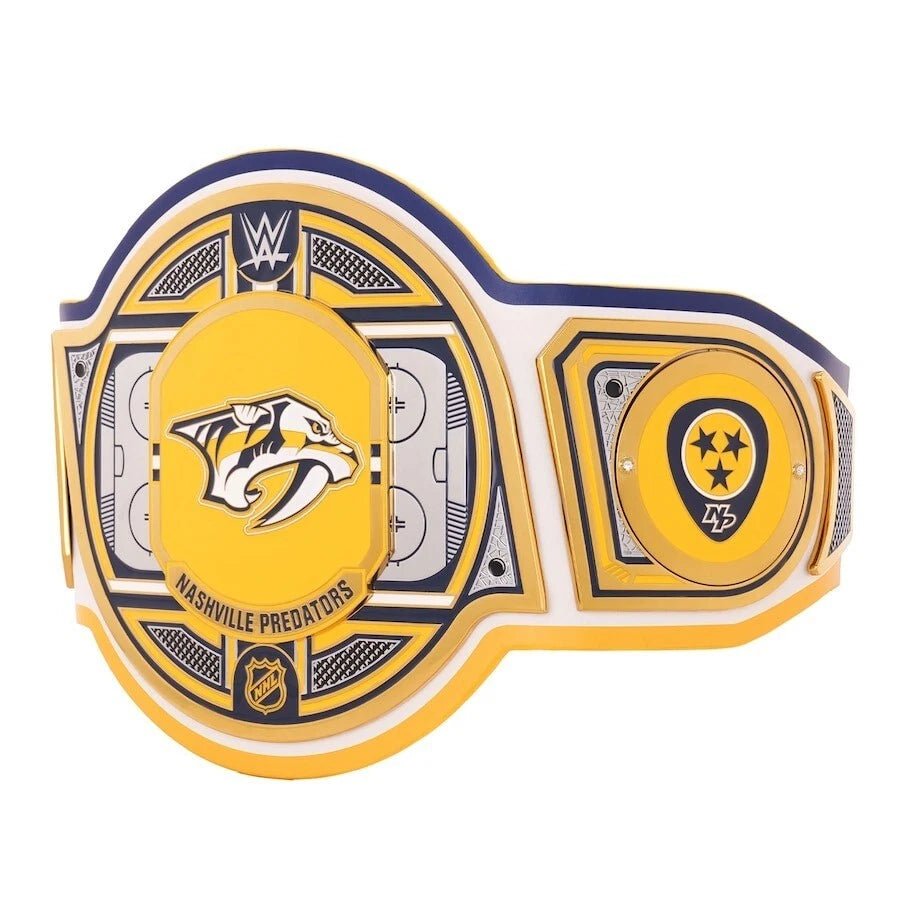 s-l960-2026-05-09T135409.176 Nashville Predators NHL 2mm Championship Belt Gold Plated Real Leather - Image 2