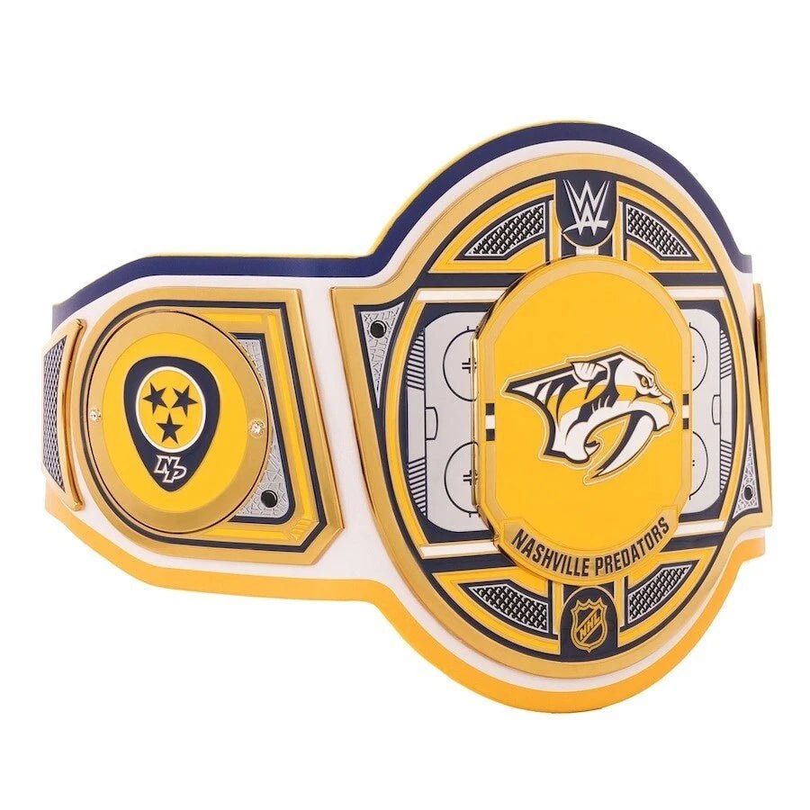 s-l960-2026-05-09T135414.237 Nashville Predators NHL 2mm Championship Belt Gold Plated Real Leather - Image 3