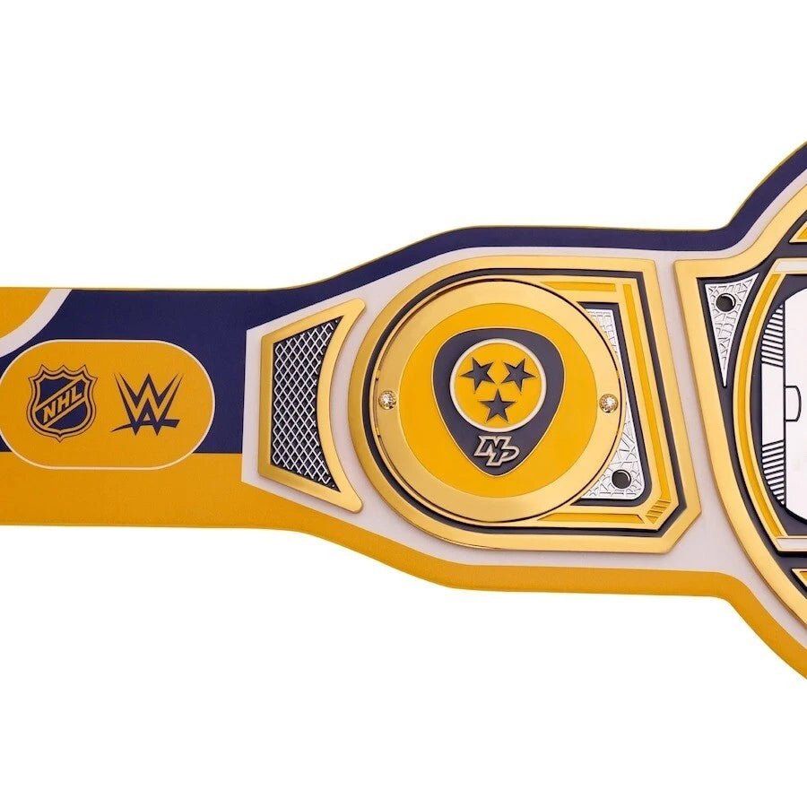 s-l960-2026-05-09T135430.214 Nashville Predators NHL 2mm Championship Belt Gold Plated Real Leather - Image 7