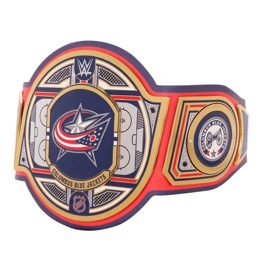 s-l960-2026-05-09T142744.288 Columbus Blue Jackets NHL 2mm Championship Belt Gold Plated Real Leather - Image 2