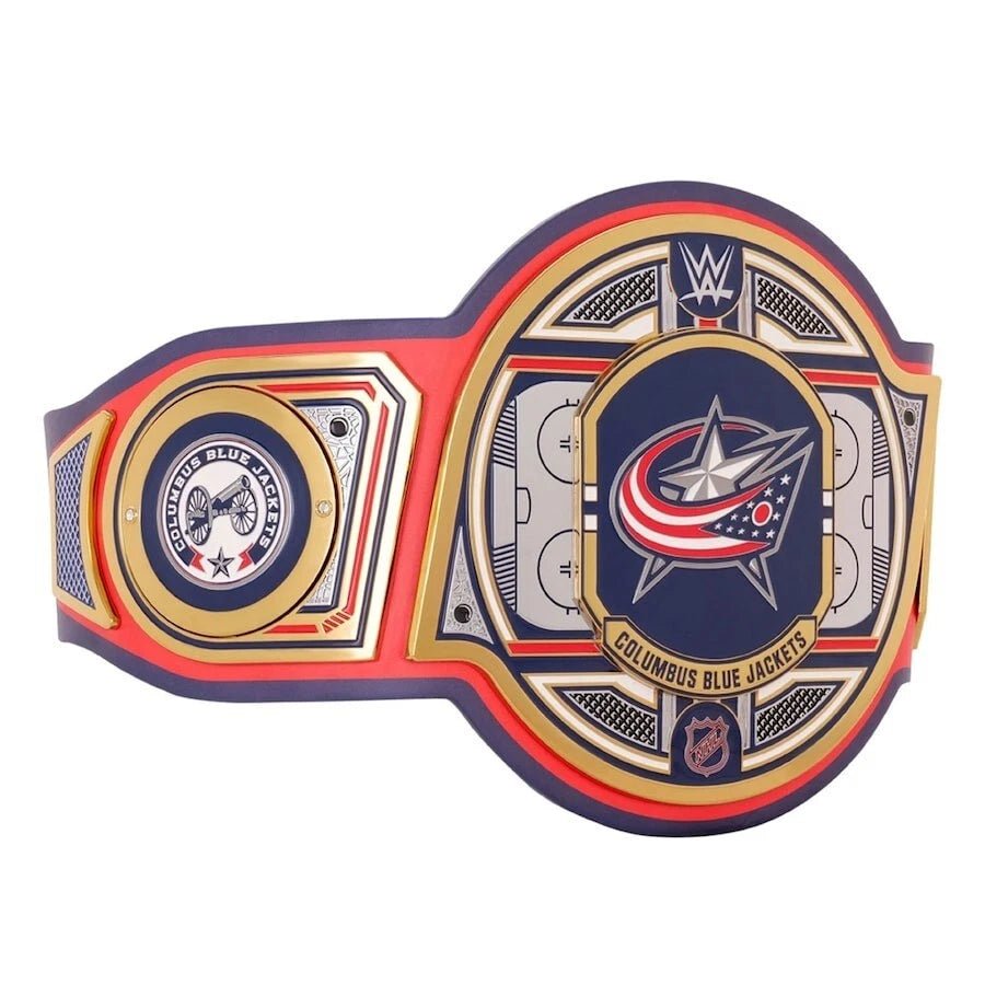 s-l960-2026-05-09T142748.574 Columbus Blue Jackets NHL 2mm Championship Belt Gold Plated Real Leather - Image 3