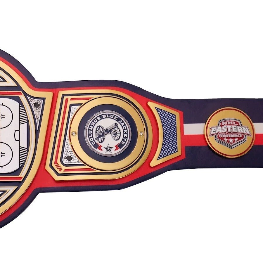 s-l960-2026-05-09T142800.678 Columbus Blue Jackets NHL 2mm Championship Belt Gold Plated Real Leather - Image 6