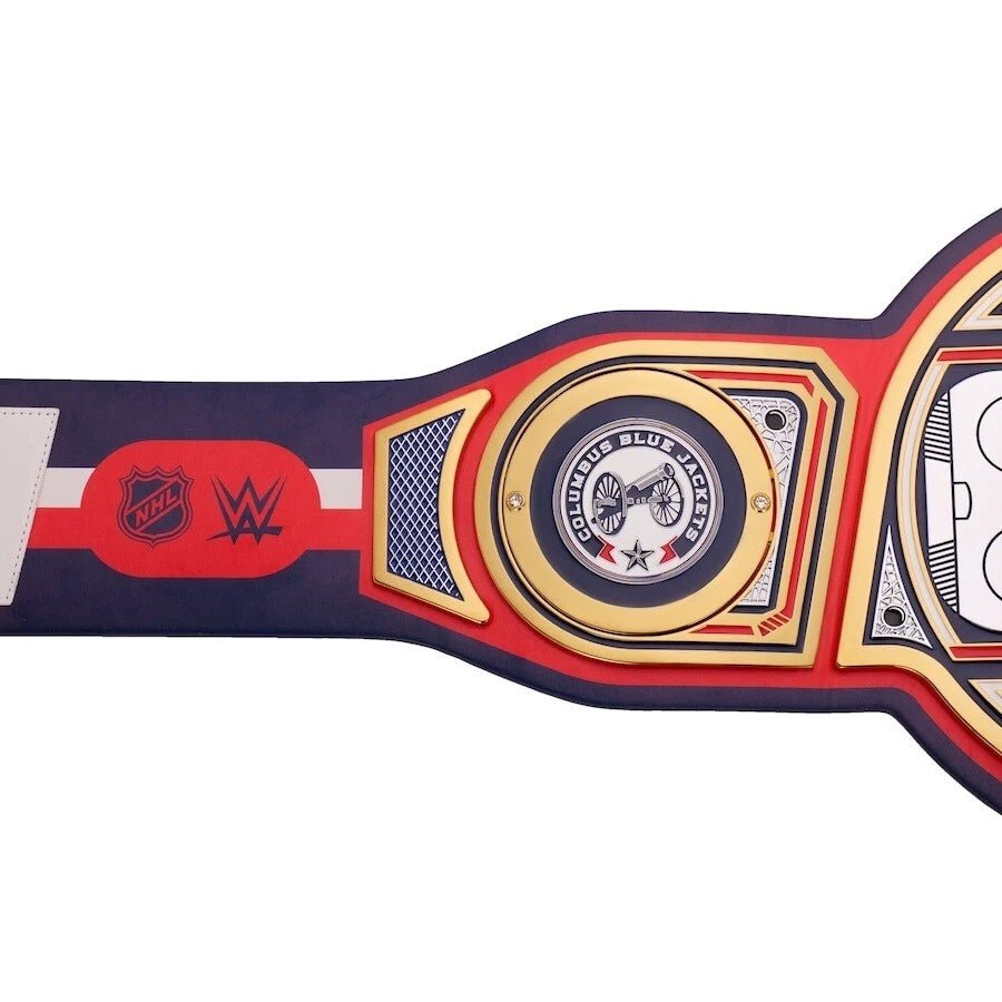 s-l960-2026-05-09T142805.565 Columbus Blue Jackets NHL 2mm Championship Belt Gold Plated Real Leather - Image 7