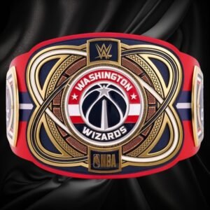 Washington Wizards NBA 2mm Championship Belt Gold Plated Real Leather