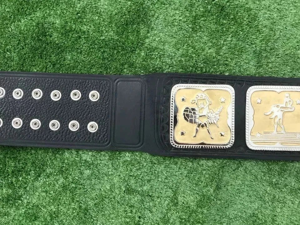 s-l960_25 NWA National Heavyweight Championship Belt 2mm Brass Plates Adult Size - Image 4