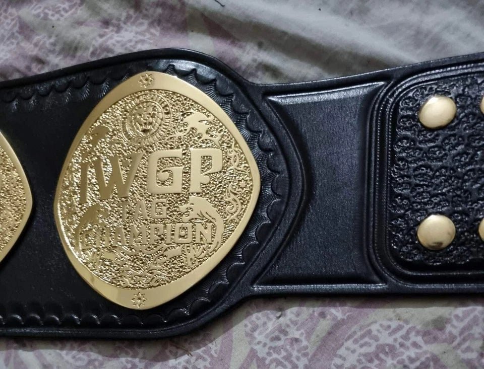 s-l960_2_fa748bb8-3ad2-4ca1-a351-f88bd4191110 IWGP Tag Team Championship T Belt Adult Size 2mm Brass Cowhide upgrade leather - Image 6