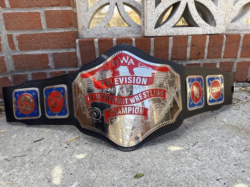 s-l960_42 NWA Television Heavyweight Wrestling Championship 2mm Belt Adult Size