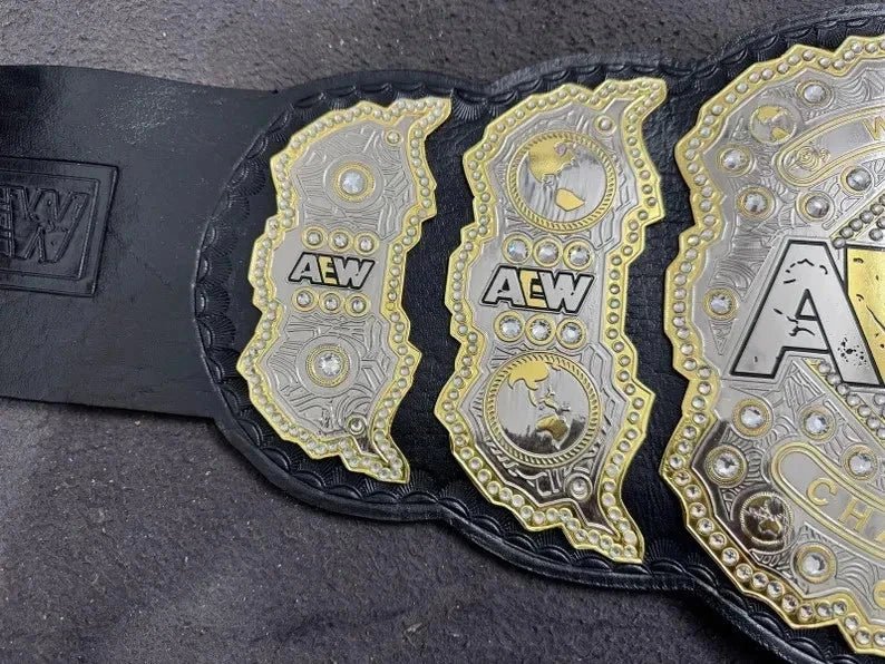 s-l960_48_64d1f9bc-f597-427e-b121-ed9e3edd253d AEW World Wrestling Championship Title Adult Size Belts Heavyweight Belt 2MM - Free Shipping - Genuine Leather Strap - Brass Plates