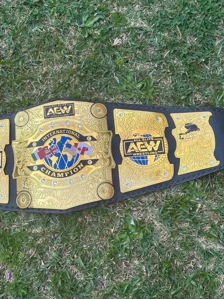 s-l960_52_78255b0e-d8a6-479f-8c92-0b046384d573-1 AEW All Elite Wrestling International Championship Belt Replica Brass 2mm - Free Shipping - Genuine Leather Strap - Adult Size