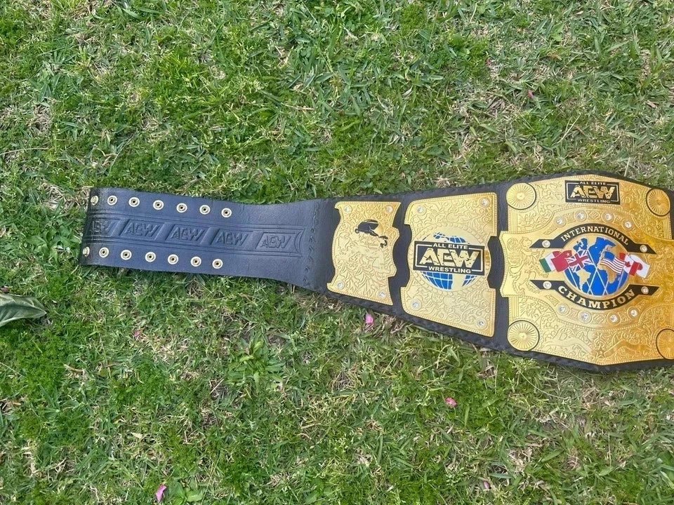 s-l960_53_dc913fd9-aee1-4251-bb88-6f1aa9555e69-1 AEW All Elite Wrestling International Championship Belt Replica Brass 2mm - Free Shipping - Genuine Leather Strap - Adult Size