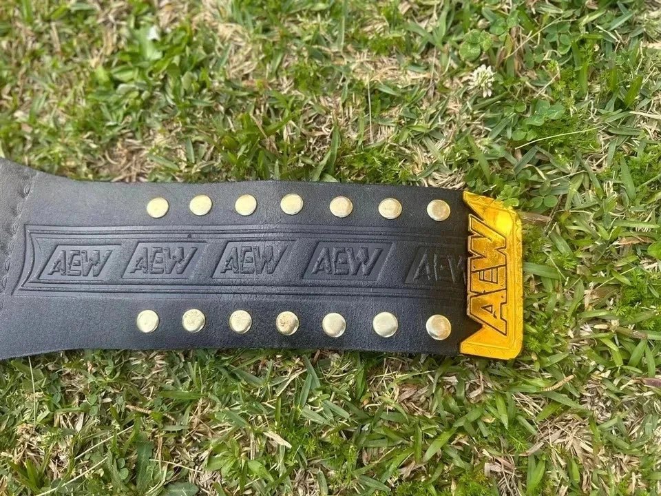 s-l960_54_6d460f83-157d-49c1-b15f-2a7661752431-1 AEW All Elite Wrestling International Championship Belt Replica Brass 2mm - Free Shipping - Genuine Leather Strap - Adult Size