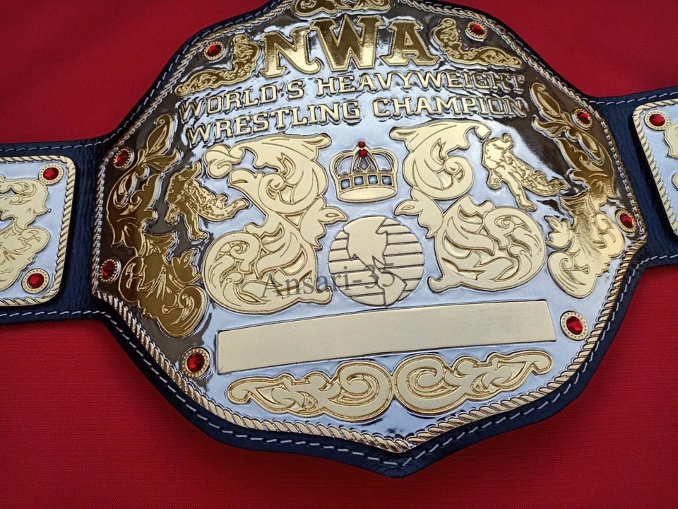 s-l960_56 NWA Big Gold Heavyweight Wrestling Champion Belt 2mm Brass