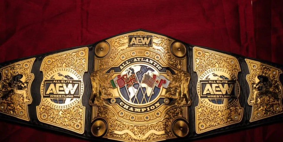 s-l960_56_3654b58a-8dd2-455b-9611-7dc4601781ec-2 AEW Classic White Strap Wrestling Championship Belt - 4mm Zinc Metal Plates - 6mm Genuine Cowhide Leather - Adult Size Intercontinental Replica Title