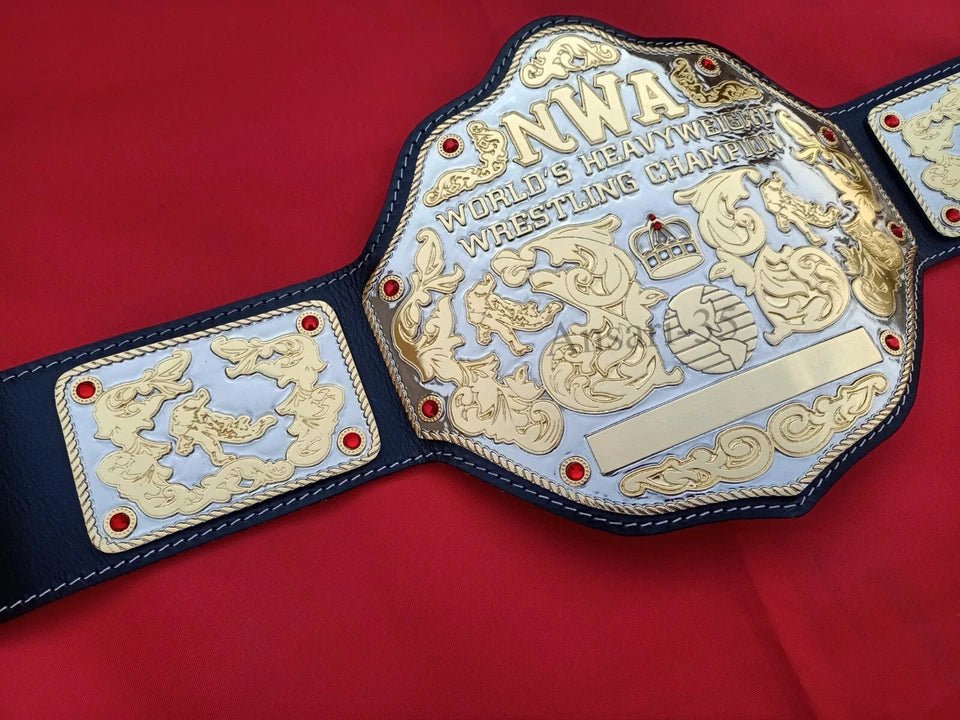 s-l960_58 NWA Big Gold Heavyweight Wrestling Champion Belt 2mm Brass - Image 3