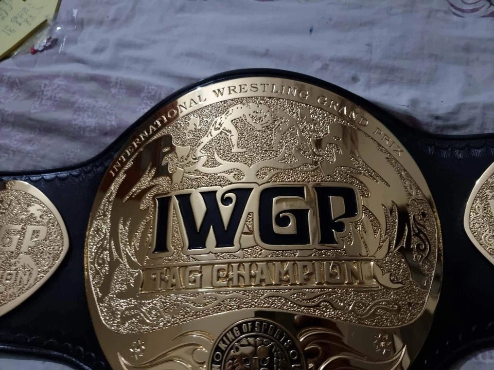s-l960_5_81936f70-8167-4217-8641-3d1c7af27a25 IWGP Tag Team Championship T Belt Adult Size 2mm Brass Cowhide upgrade leather - Image 3