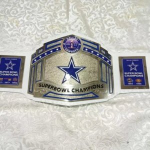 New Superbowl Dallas Cowboys Championship Title Belt Adult Size Leather 2MM Brass