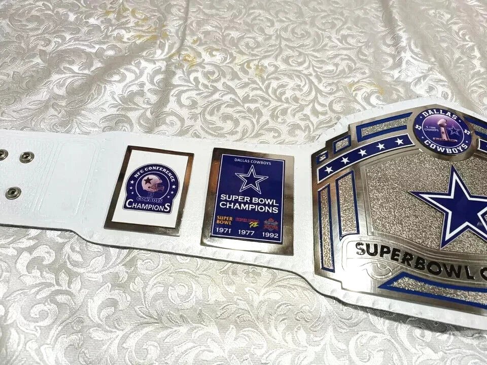 s-l960_71_6a5bf641-d162-4dec-b778-e9a3f409ae6a New Superbowl Dallas Cowboys Championship Title Belt Adult Size Leather 2MM Brass - Image 3