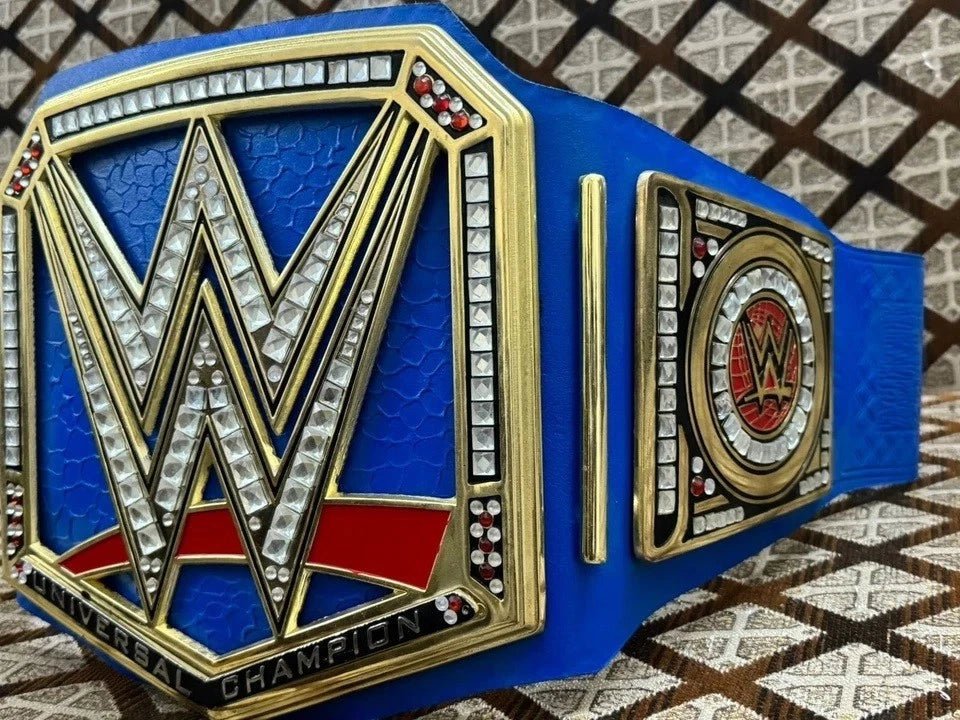s-l960_7_18eeab5c-845a-4dee-952e-17a5c02bbe94 WWE Blue Universal Heavy Weight Championship Replica Title Belt Blue Adult Size 4mm Zinc - Image 2
