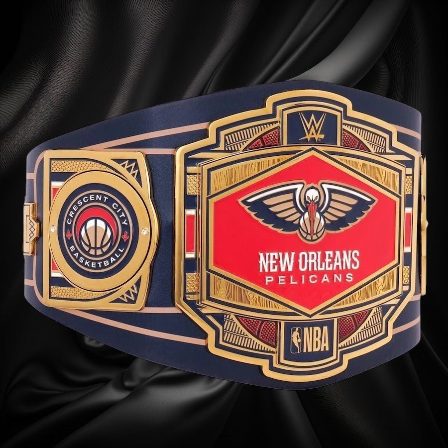 s-l960_86_229a0973-da06-45c1-90d7-ed1f008b18b1 New Orleans Pelicans NBA 2mm Championship Belt Gold Plated Real Leather