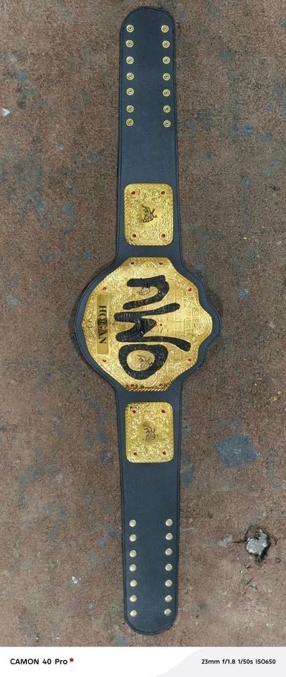s-l960_92 NWO Hulk Hogan Big Gold NWO Championship Belt 2MM Brass - Real Leather Strap - Free Shipping - Image 2