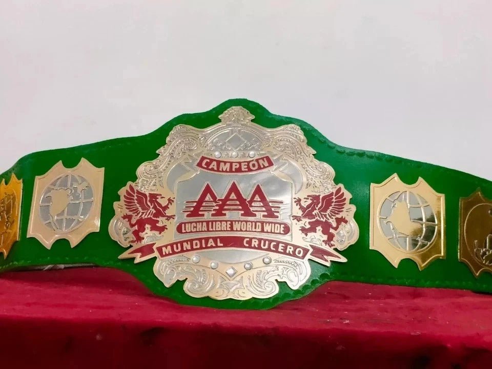 s-l960_92_57b81099-900c-4121-8611-5f13b91b30e3-1 AAA LUCHA LIBRE WORLD WIDE MUNDIAL CRUCERO WRESTLING CHAMPIONSHIP REPLICA BELT 4MM