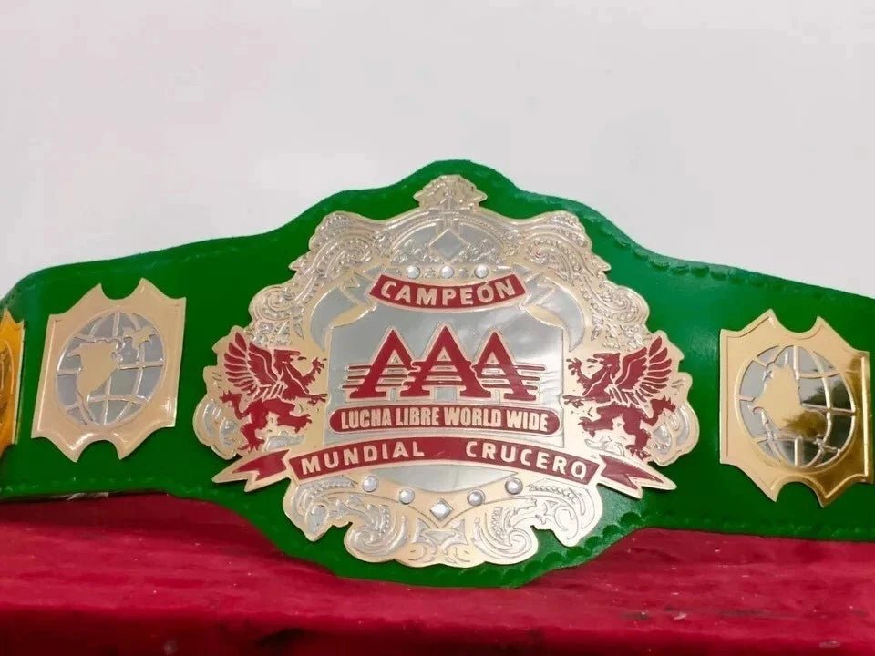 s-l960_93_67c99be8-6d96-447c-895c-e05f66965a84 AAA LUCHA LIBRE WORLD WIDE MUNDIAL CRUCERO WRESTLING CHAMPIONSHIP REPLICA BELT 4MM