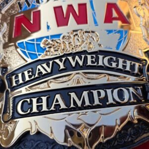 NWA World Heavyweight Wrestling Championship Belt CNC 3D 24K Gold Hand Tooling Leather