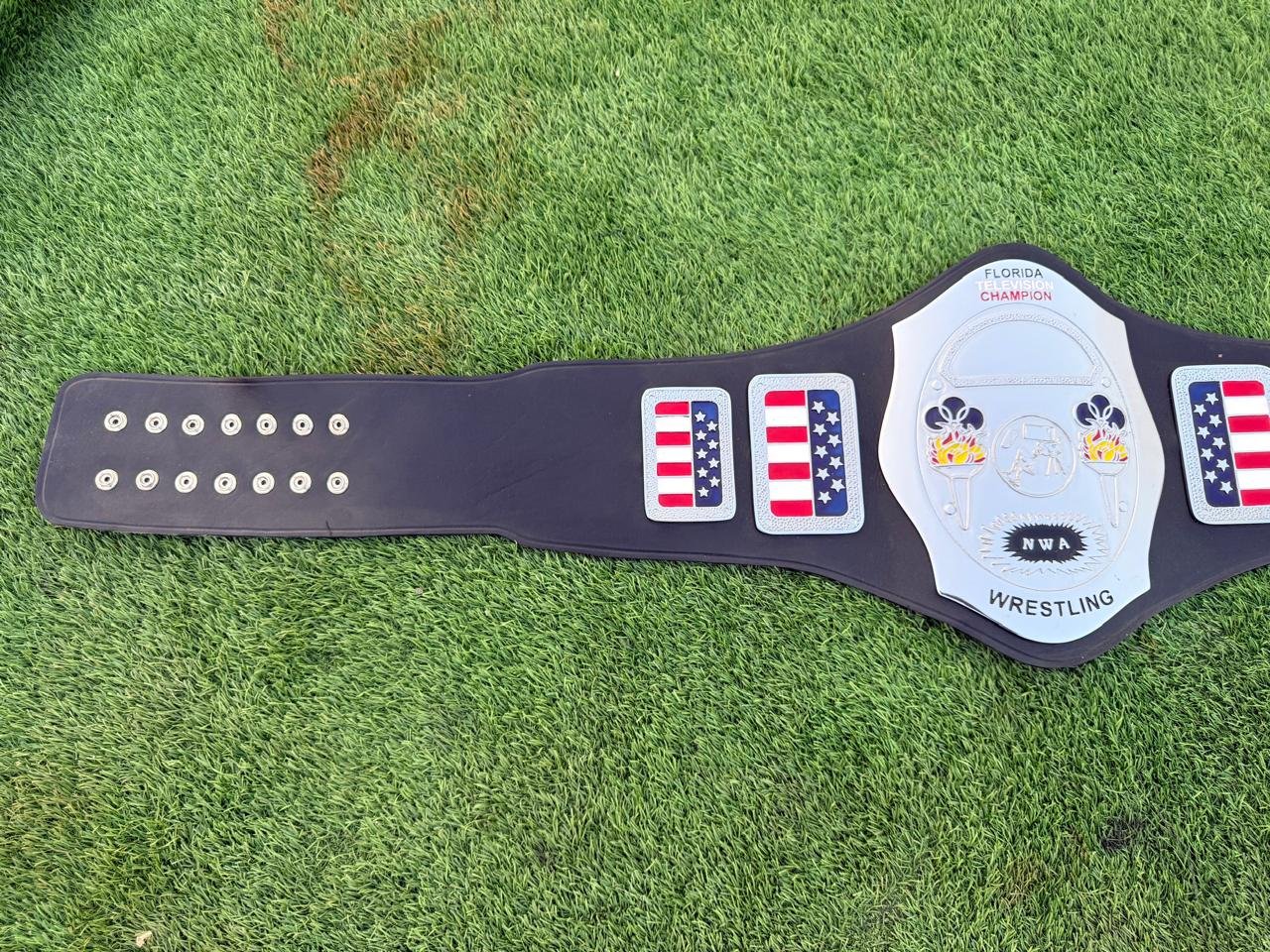 t_5_a71b5de5-3ef5-45e3-9729-979ae3df3c8a NWA Florida television Championship Belt Adult Size Replica 4mm Zinc - Image 5