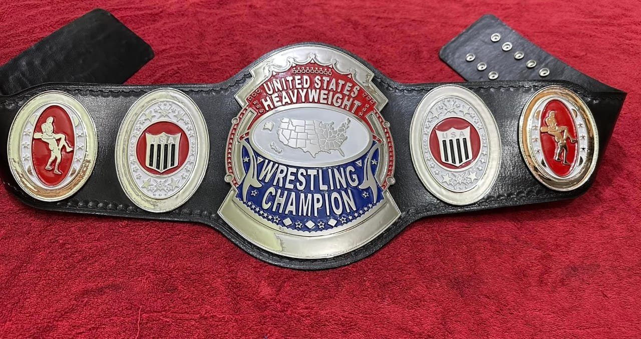 u_3 United States Heavyweight Wrestling Champion Belt 4mm Zinc Dual Gold Plated